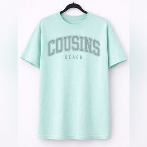 New Cousins Beach Comfort Colors Shirt, Chambray, S, Summer I Turned Pretty